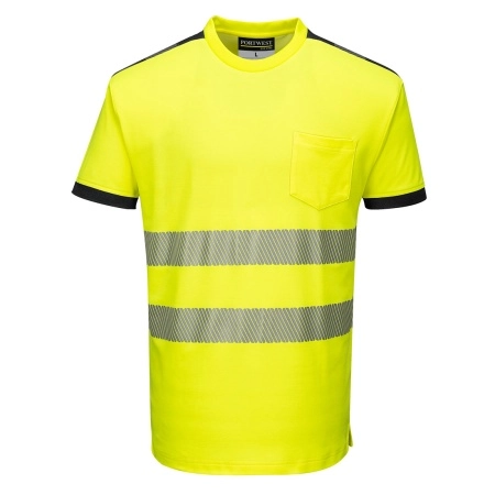 фото светоотражающая футболка pw3 s/s portwest t181