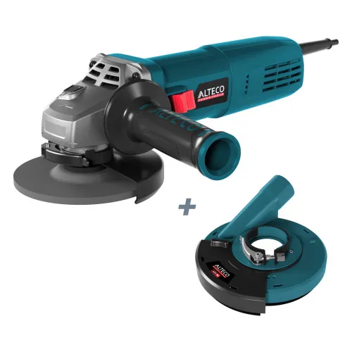 фото угловая шлифмашина alteco ag 1400-125 ecs + защитный кожух для пылеудаления alteco ade 125